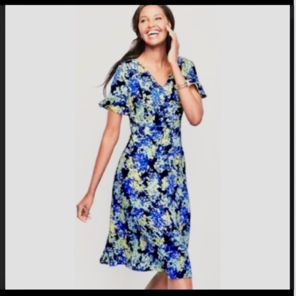 Talbots floral dress, size 14, new without tags.